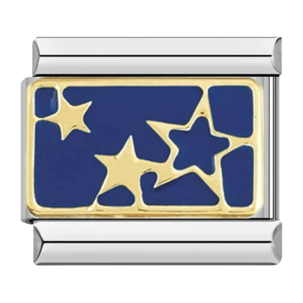 Trois étoiles fond bleu