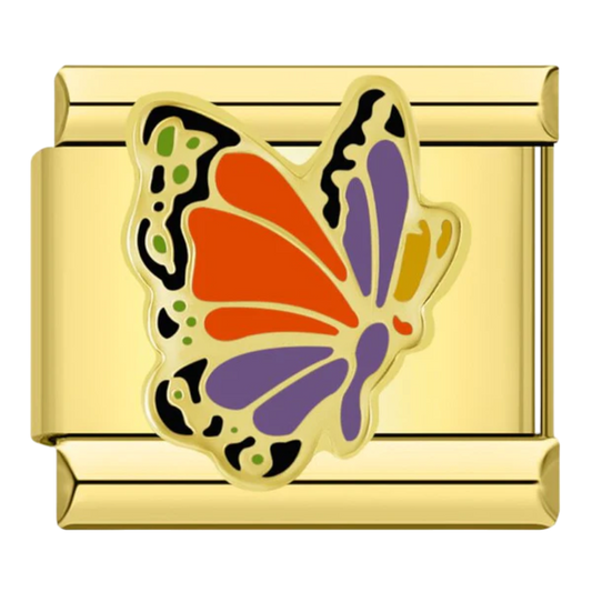 Papillon orange et violet